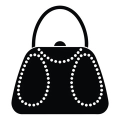 beaded evening purse vector icon