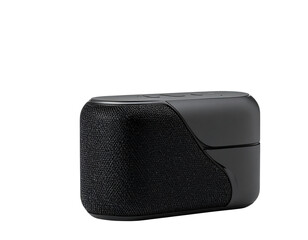 Modern Bluetooth Speaker with Floating Music Notes PNG