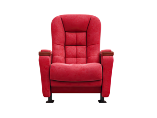 Red cinema seat, front view