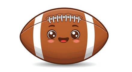 Cute Football Character Smiling Vector Illustration