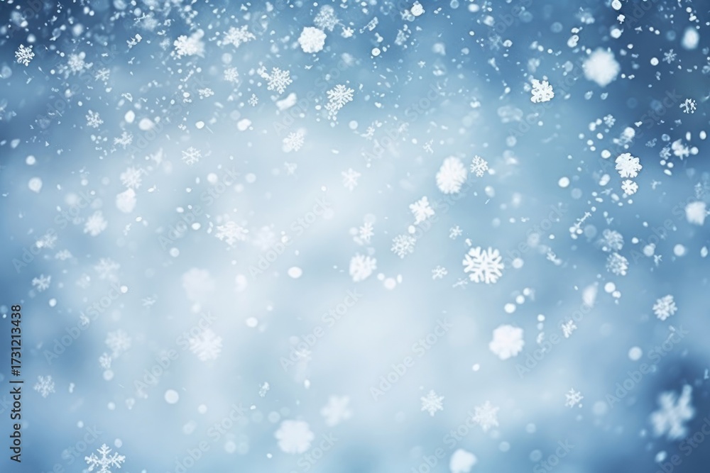 Wall mural snow falls pattern bokeh effect background backgrounds snowflake nature.
