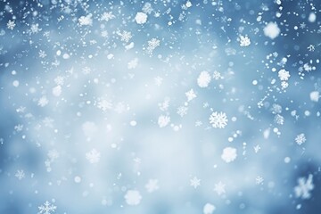 Fototapeta premium Snow falls pattern bokeh effect background backgrounds snowflake nature.