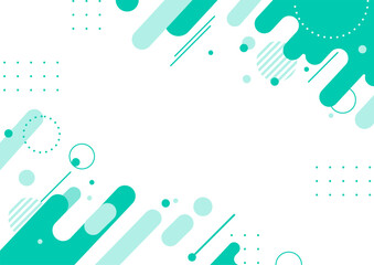 幾何学 グラフィック フレーム 背景素材 緑