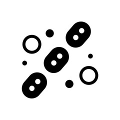 Abstract representation of microscopic organisms and particles. silhouette icon of a virus