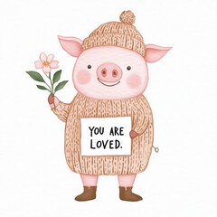 duck,pig,beer,affirmation,Funny Duck and Pig Art with a Beer Affirmation: The Perfect Humorous Gift