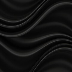 Black fabric flowing in gentle waves