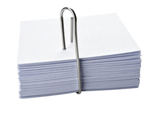 Minimalist Stack of Papers with Clip PNG