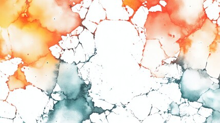 Seamless pattern abstract watercolor cracked effect on white background