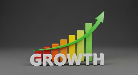 Financial Growth Chart and Upward Trend Arrow