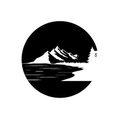 in the background you can see a row of mountains at night