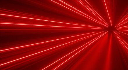 Dynamic red light trails creating a sense of speed and futuristic design