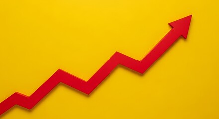 Red Arrow Graph Showing Upward Trend