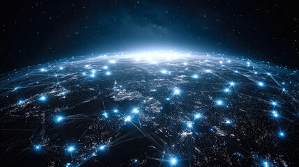 Fototapeta premium Global Network Connectivity