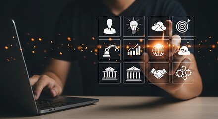 Fototapeta premium Digital Transformation and Innovation in Business Strategy