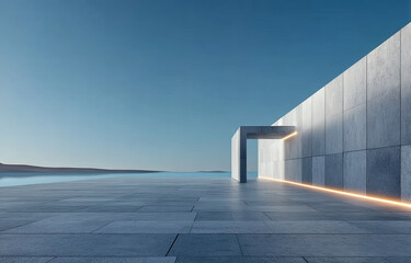 Fototapeta premium Modern Minimalist Coastal Architecture