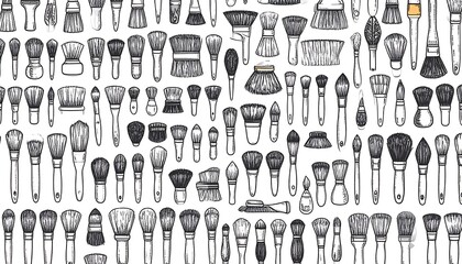 Variety of Artistic Paintbrushes.