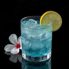 glass of water with ice
