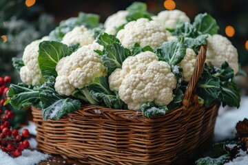 Basket full of caulides, caulia.