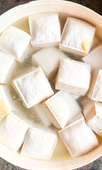 close up of a pile of butter