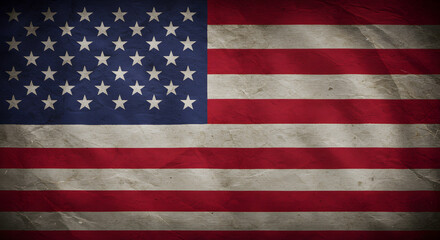 usa flag on grunge background