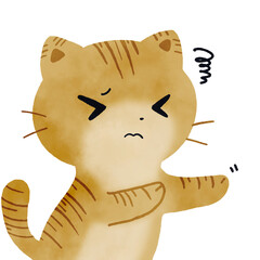 嫌がる猫