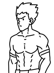 cute and young man character , art design