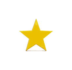 Obraz premium Golden star isolated on black background illustration