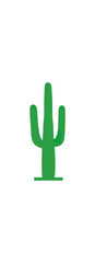 Obraz premium Green cactus illustration isolated on black background