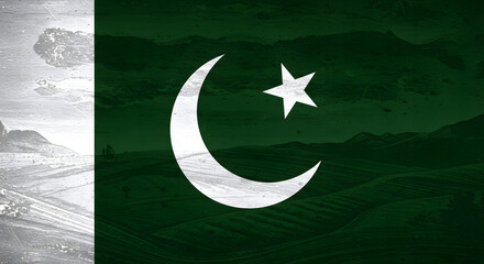Pakistani Flag creative style