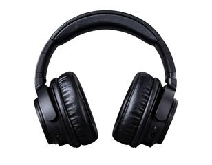 Modern Over-Ear Headphones, Front View, isolated transparent background png