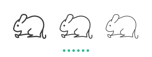 Mouse icon. Thin line icon vector
