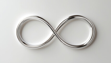 Infinity Symbol representing everlasting love, centered on a pristine white background