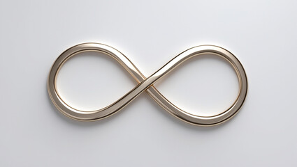Infinity Symbol representing everlasting love, centered on a pristine white background