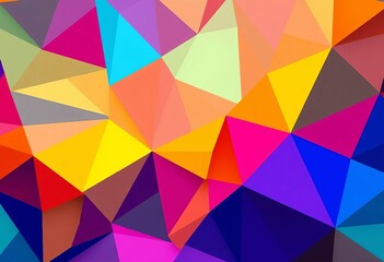 Fototapeta premium Abstract colorful geometric shapes background pattern, art, triangle background