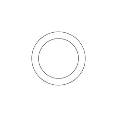 White circle design on black background minimalist graphic