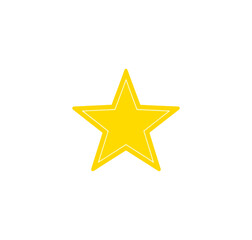 Fototapeta premium Yellow star on black background