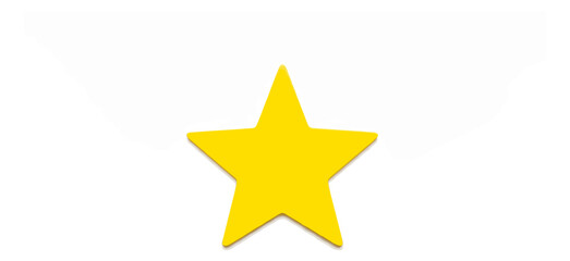 Fototapeta premium Yellow star symbol with white background design