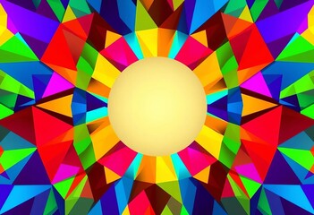 Abstract vibrant geometric shapes form dynamic, colorful background,  pattern,  colorful background