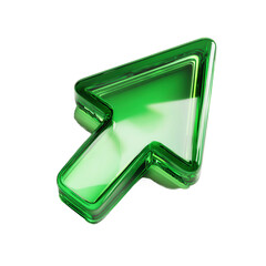3d Click pointer cursor arrow icon on transparent background

