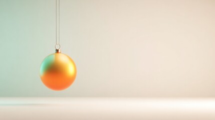 Hanging orb with gradient of warm colors creates calming atmosph