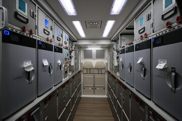 Airplane galley.