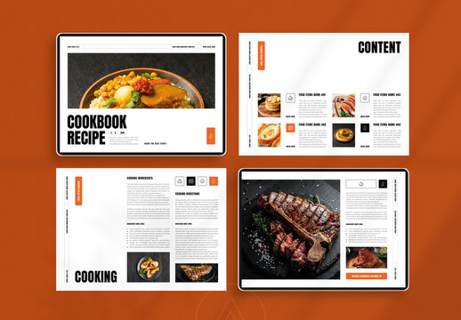 Cook Book Magazine Landscape Template
