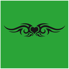 Ornamental Floral Design A classic black and white floral design element featuring elegant, curved leaves and intricate detailing. Perfect for use in decorative borders, logos