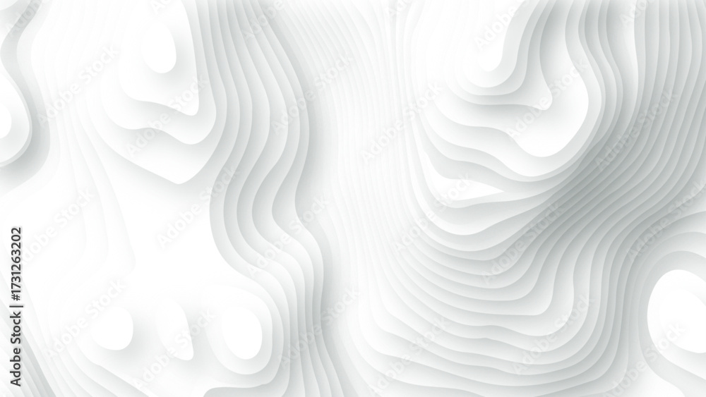 Wall mural white abstract geometric pattern background, wave and curve abstract background. abstract wavy line 