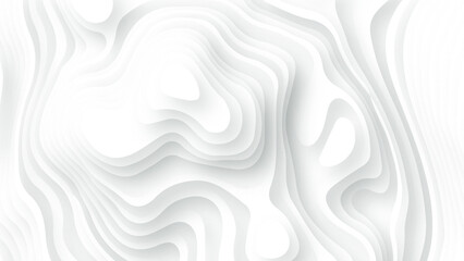 Vector topographic illustration. White paper cut decoration textured. White abstract geometric pattern background, wave and curve abstract background.