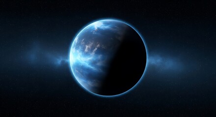 Earth in Space, Blue Planet, Cosmic View, Celestial Body, Deep Space.