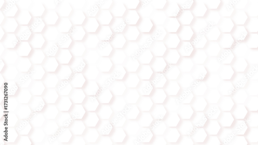 Wall mural flat vector illustration isolated on white background, honeycomb pattern with hexagon mesh. texture 