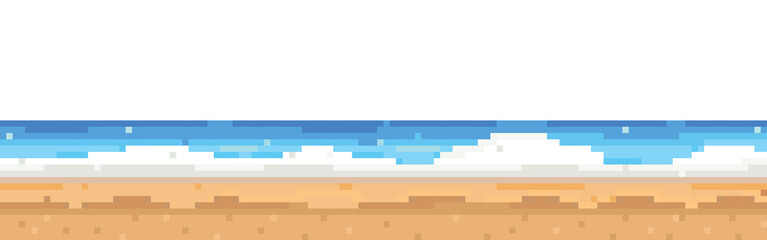 beach landscape pixel art