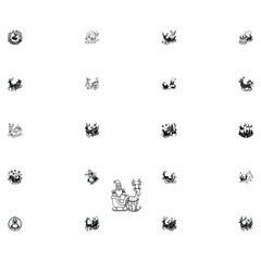 Santa Sleigh and Reindeer Christmas Svg Bundle