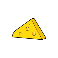cheese on white background